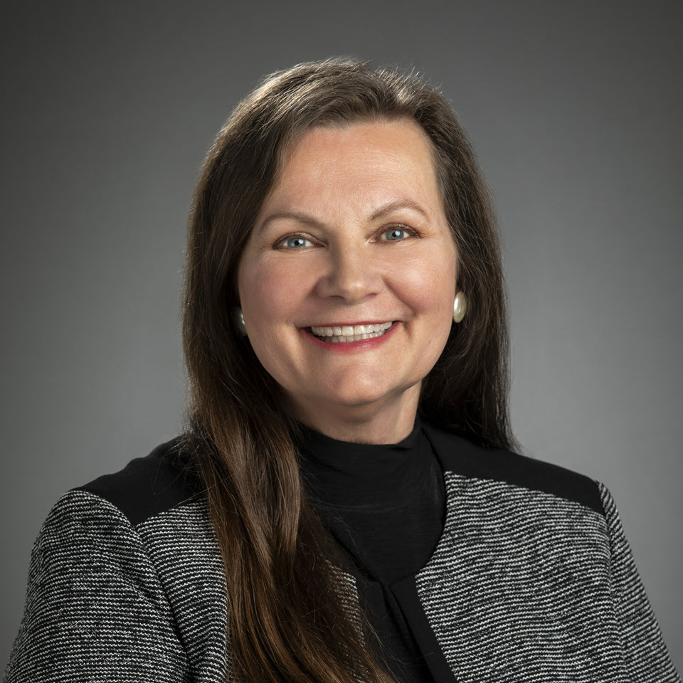 A headshot of Linda Buckingham, MBA, FACHE